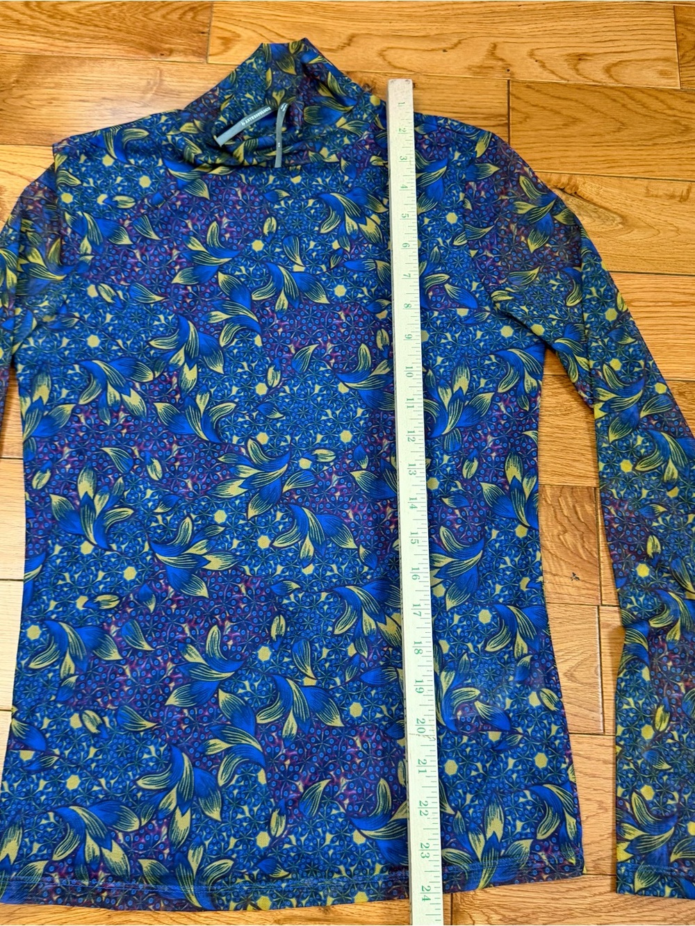 Anthropologie Gauzy Lined Mockneck Mesh Long Sleeve Top Y2K Style NWOT - Picture 7 of 8